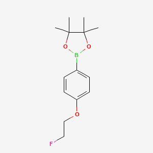 molecular formula C14H20BFO3 B1318667 2-(4-(2-Fluoroethoxy)phenyl)-4,4,5,5-tetramethyl-1,3,2-dioxaborolane CAS No. 864754-47-2
