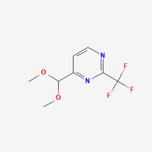 molecular formula C8H9F3N2O2 B1318674 4-(Dimethoxymethyl)-2-(trifluoromethyl)pyrimidine CAS No. 878760-47-5