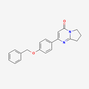 molecular formula C20H18N2O2 B13186778 2-[4-(Benzyloxy)phenyl]-4H,6H,7H,8H-pyrrolo[1,2-a]pyrimidin-4-one 