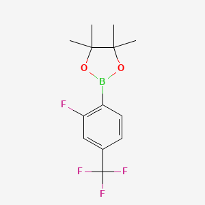 2-(2-Fluoro-4-(trifluoromethyl)phenyl)-4,4,5,5-tetramethyl-1,3,2-dioxaborolane