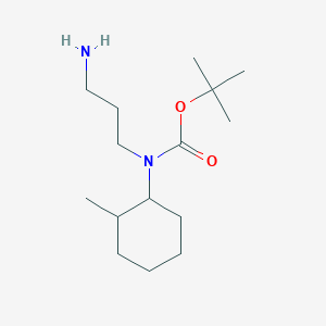 molecular formula C15H30N2O2 B13187194 tert-butyl N-(3-aminopropyl)-N-(2-methylcyclohexyl)carbamate 