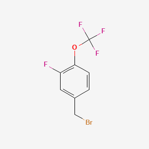 molecular formula C8H5BrF4O B1318721 3-Fluoro-4-(trifluoromethoxy)benzyl bromide CAS No. 886499-04-3