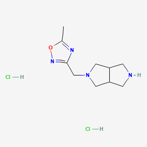 molecular formula C10H18Cl2N4O B13187328 5-Methyl-3-{octahydropyrrolo[3,4-c]pyrrol-2-ylmethyl}-1,2,4-oxadiazole dihydrochloride 