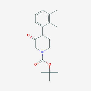 molecular formula C18H25NO3 B13187337 Tert-butyl 4-(2,3-dimethylphenyl)-3-oxopiperidine-1-carboxylate 