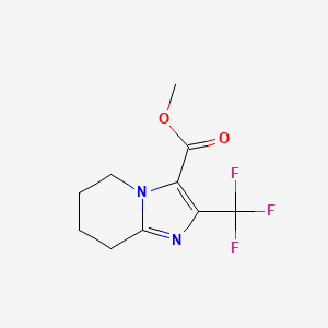 molecular formula C10H11F3N2O2 B13187470 Methyl 2-(trifluoromethyl)-5H,6H,7H,8H-imidazo[1,2-a]pyridine-3-carboxylate 