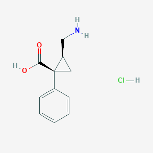 cis-2-(Aminomethyl)-1-phenylcyclopropanecarboxylic acid hydrochloride