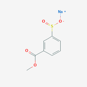 molecular formula C8H7NaO4S B13187605 Sodium 3-(methoxycarbonyl)benzene-1-sulfinate 