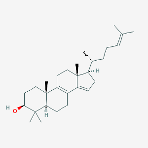 molecular formula C29H46O B131877 4,4-二甲基-5α-胆甾-8,14,24-三烯-3β-醇 CAS No. 64284-64-6