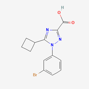 molecular formula C13H12BrN3O2 B13187723 1-(3-Bromophenyl)-5-cyclobutyl-1H-1,2,4-triazole-3-carboxylic acid 