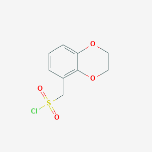molecular formula C9H9ClO4S B13187760 2,3-Dihydro-1,4-benzodioxin-5-ylmethanesulfonyl chloride 