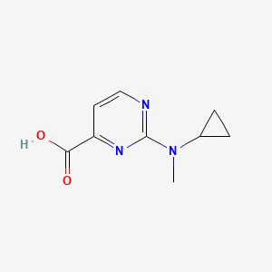 molecular formula C9H11N3O2 B13187824 2-[Cyclopropyl(methyl)amino]pyrimidine-4-carboxylic acid 