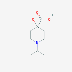 molecular formula C10H19NO3 B13187852 4-Methoxy-1-(propan-2-yl)piperidine-4-carboxylic acid 