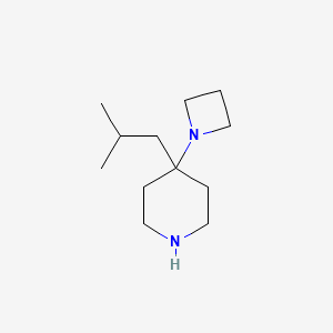 molecular formula C12H24N2 B13188105 4-(Azetidin-1-yl)-4-(2-methylpropyl)piperidine 