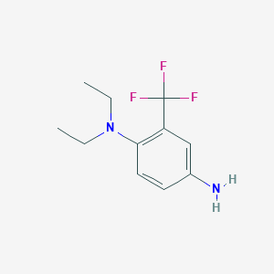 molecular formula C11H15F3N2 B1318818 N1,N1-Diethyl-2-(trifluoromethyl)benzene-1,4-diamine CAS No. 105296-03-5