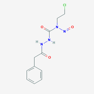 Benzeneacetic acid, 2-(((2-chloroethyl)nitrosoamino)carbonyl)hydrazide