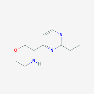 molecular formula C10H15N3O B13188310 3-(2-Ethylpyrimidin-4-yl)morpholine 