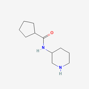 molecular formula C11H20N2O B13188401 N-(Piperidin-3-YL)cyclopentanecarboxamide 