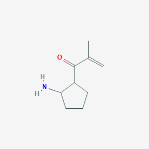 molecular formula C9H15NO B13188501 1-(2-Aminocyclopentyl)-2-methylprop-2-en-1-one 