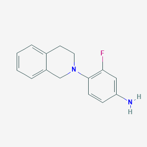 molecular formula C15H15FN2 B1318855 4-(3,4-Dihydroisoquinolin-2(1H)-YL)-3-fluoroaniline CAS No. 449175-26-2