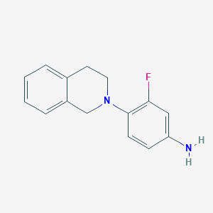 molecular formula C15H15FN2 B1318855 4-[3,4-二氢-2(1H)-异喹啉基]-3-氟苯胺 CAS No. 449175-26-2