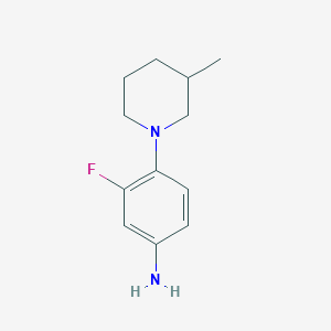 molecular formula C12H17FN2 B1318856 3-氟-4-(3-甲基哌啶-1-基)苯胺 CAS No. 937597-19-8
