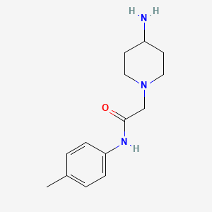 molecular formula C14H21N3O B1318858 2-(4-氨基哌啶-1-基)-N-(4-甲基苯基)乙酰胺 CAS No. 952906-62-6