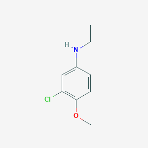 molecular formula C9H12ClNO B13188660 3-chloro-N-ethyl-4-methoxyaniline 