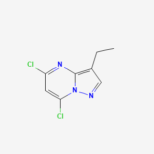 molecular formula C8H7Cl2N3 B1318874 5,7-二氯-3-乙基吡唑并[1,5-a]嘧啶 CAS No. 779353-64-9