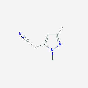 molecular formula C7H9N3 B1318877 2-(1,3-Dimethyl-1H-pyrazol-5-yl)acetonitrile CAS No. 1015936-59-0