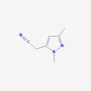 molecular formula C7H9N3 B1318877 2-(1,3-二甲基-1H-吡唑-5-基)乙腈 CAS No. 1015936-59-0