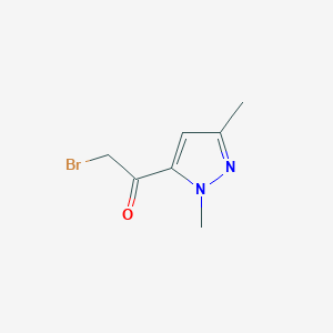 molecular formula C7H9BrN2O B1318878 2-Bromo-1-(1,3-dimethyl-1H-pyrazol-5-yl)ethanone CAS No. 1015936-63-6