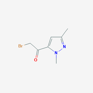 molecular formula C7H9BrN2O B1318878 2-溴-1-(1,3-二甲基-1H-吡唑-5-基)乙酮 CAS No. 1015936-63-6