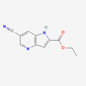 molecular formula C11H9N3O2 B1318879 Ethyl 6-cyano-1H-pyrrolo[3,2-b]pyridine-2-carboxylate CAS No. 152589-06-5