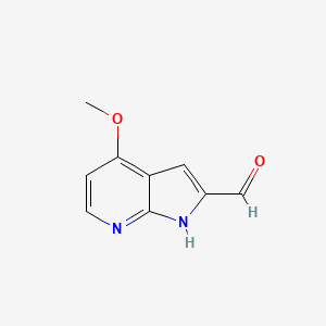 molecular formula C9H8N2O2 B1318880 4-Methoxy-1H-pyrrolo[2,3-b]pyridine-2-carbaldehyde CAS No. 290333-01-6