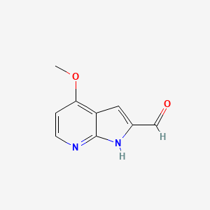 molecular formula C9H8N2O2 B1318880 4-甲氧基-1H-吡咯[2,3-b]吡啶-2-甲醛 CAS No. 290333-01-6
