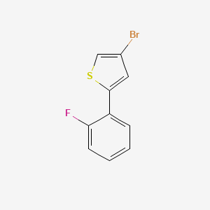molecular formula C10H6BrFS B13188833 4-Bromo-2-(2-fluorophenyl)thiophene 