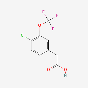 molecular formula C9H6ClF3O3 B1318884 4-Chloro-3-(trifluoromethoxy)phenylacetic acid CAS No. 886501-02-6