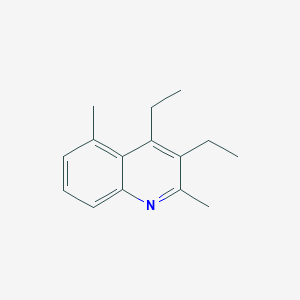 molecular formula C15H19N B13188856 3,4-Diethyl-2,5-dimethylquinoline 