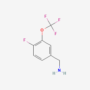 molecular formula C8H7F4NO B1318887 (4-Fluoro-3-(trifluoromethoxy)phenyl)methanamine CAS No. 886501-20-8