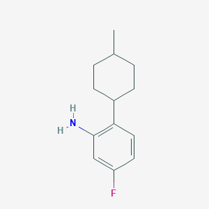 molecular formula C13H18FN B13188882 5-Fluoro-2-(4-methylcyclohexyl)aniline 