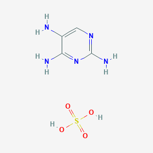 molecular formula C4H9N5O4S B1318915 Pyrimidine-2,4,5-triamine sulfate CAS No. 90586-67-7