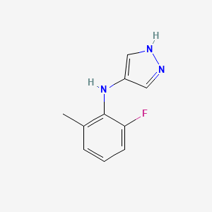 molecular formula C10H10FN3 B13189336 N-(2-Fluoro-6-methylphenyl)-1H-pyrazol-4-amine 