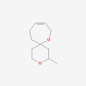 molecular formula C11H18O2 B13189392 2-Methyl-3,7-dioxaspiro[5.6]dodec-9-ene 