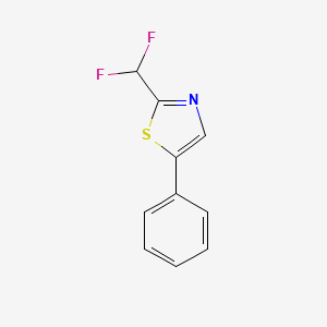molecular formula C10H7F2NS B13189393 2-(Difluoromethyl)-5-phenyl-1,3-thiazole 