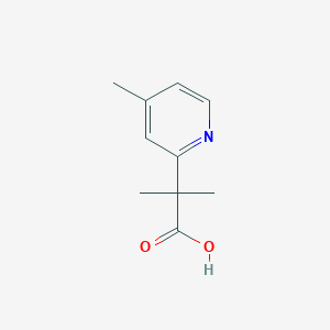 molecular formula C10H13NO2 B13189424 2-Methyl-2-(4-methylpyridin-2-yl)propanoic acid CAS No. 1397321-10-6