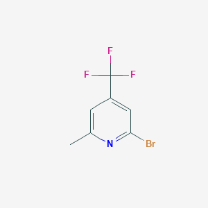 molecular formula C7H5BrF3N B1318948 2-Bromo-6-methyl-4-(trifluoromethyl)pyridine CAS No. 451459-17-9