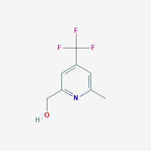 molecular formula C8H8F3NO B1318949 2-Pyridinemethanol, 6-methyl-4-(trifluoromethyl)- 