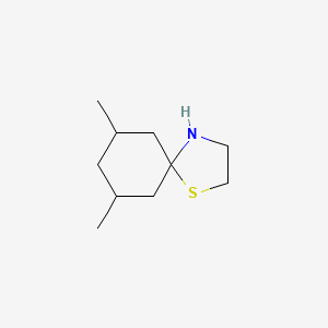 molecular formula C10H19NS B13189552 7,9-Dimethyl-1-thia-4-azaspiro[4.5]decane 