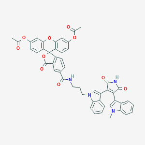 [6'-Acetyloxy-5-[3-[3-[4-(1-methylindol-3-yl)-2,5-dioxopyrrol-3-yl]indol-1-yl]propylcarbamoyl]-3-oxospiro[2-benzofuran-1,9'-xanthene]-3'-yl] acetate