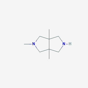 molecular formula C9H18N2 B13189636 2,3A,6a-trimethyl-octahydropyrrolo[3,4-c]pyrrole 